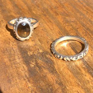 Silpada Smokey Quartz Ring Size 6